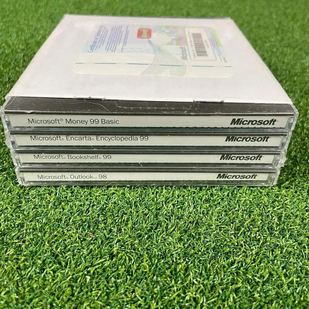 Microsoft Money 99, Encarta 99, Bookshelf 99 Outlook 98 Bundle New/Sealed